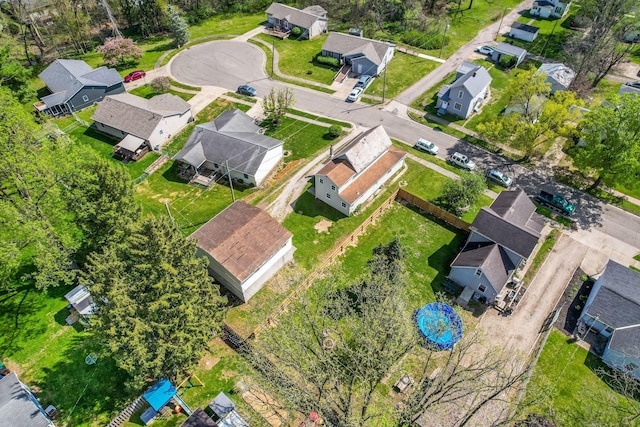 bird's eye view with a residential view