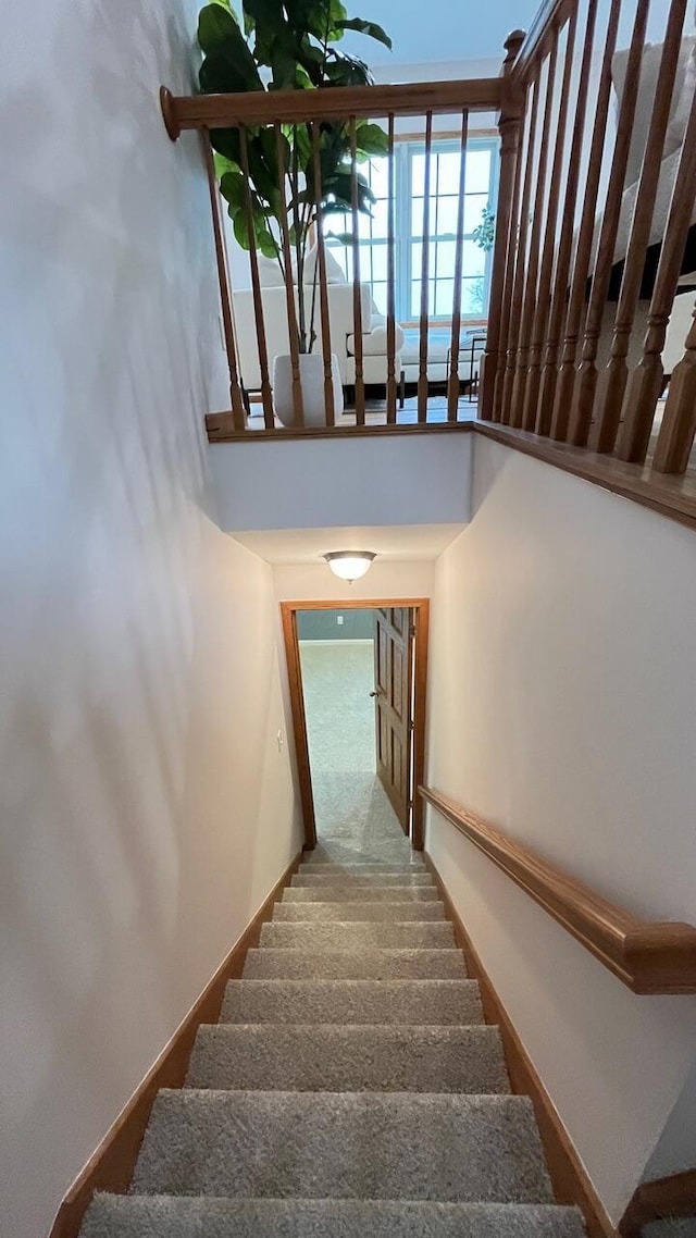 view of stairway
