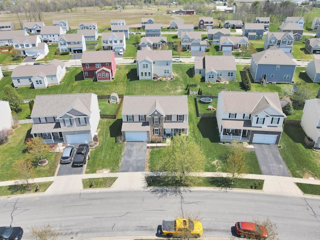 bird's eye view featuring a residential view