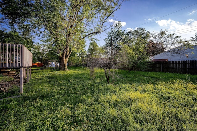 2987 Olivette Rd, Columbus, OH 43232 - view of yard featuring fence and a wooden deck