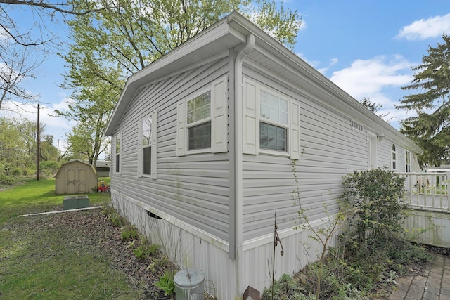 7320 Partridge Dr, Dublin, OH 43016 - view of home's exterior featuring an outbuilding and a storage shed