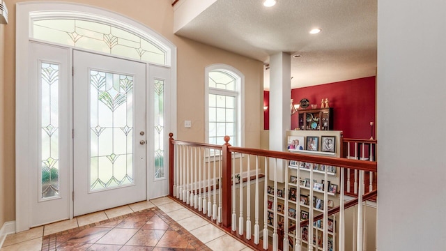 87 Dartmouth Rd SE, Hebron, OH 43025 - tiled foyer entrance featuring recessed lighting and a textured ceiling
