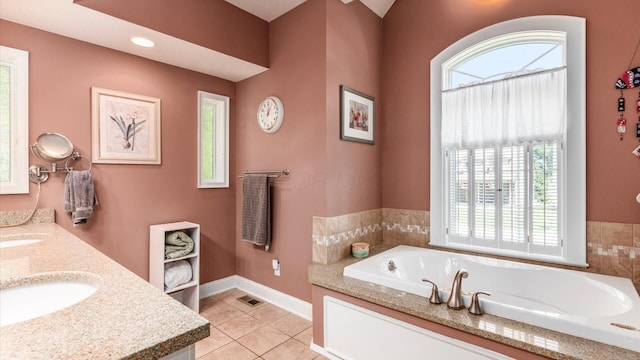 87 Dartmouth Rd SE, Hebron, OH 43025 - full bathroom featuring a sink, tile patterned floors, and plenty of natural light
