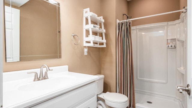 87 Dartmouth Rd SE, Hebron, OH 43025 - full bathroom with toilet, vanity, and a stall shower