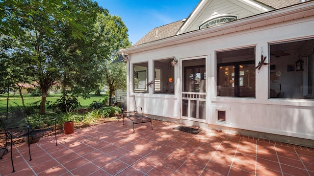 87 Dartmouth Rd SE, Hebron, OH 43025 - view of patio / terrace featuring a sunroom