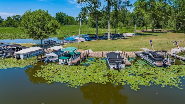 87 Dartmouth Rd SE, Hebron, OH 43025 - dock area featuring a yard and a water view