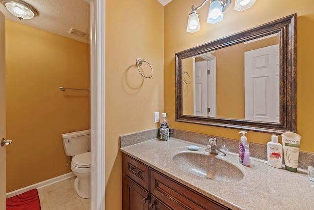 4611 Meghans Run, Batavia, OH 45103 - bathroom featuring visible vents, tile patterned floors, baseboards, vanity, and toilet