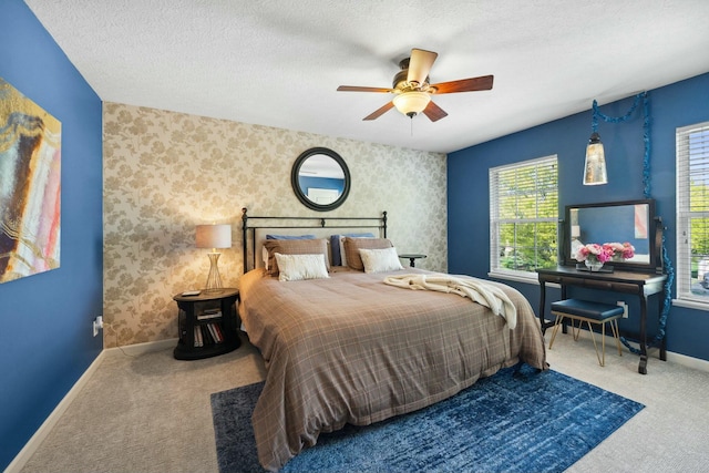 6767 Burnside Ln, Dublin, OH 43016 - bedroom with carpet flooring, wallpapered walls, and baseboards