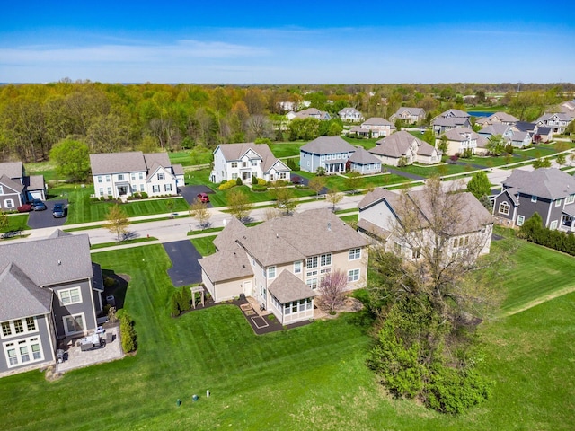 aerial view featuring a residential view