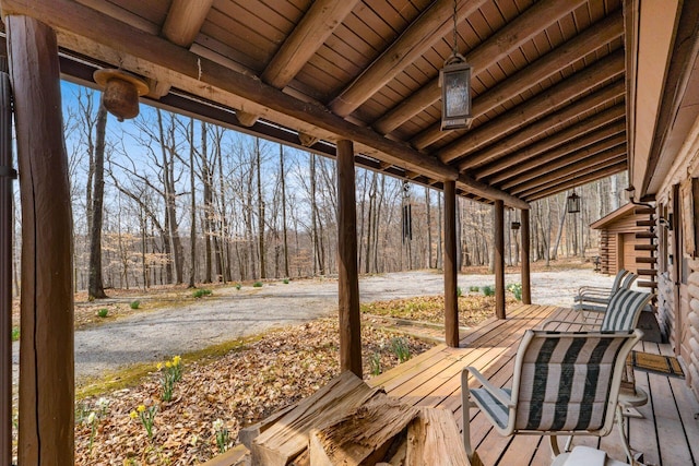 view of wooden terrace