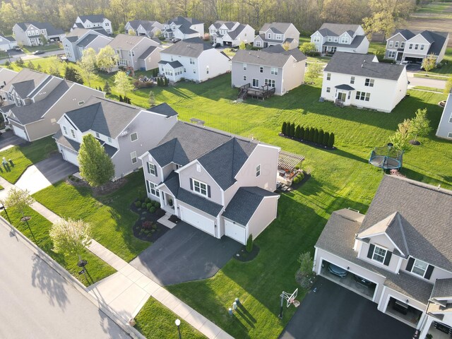 aerial view featuring a residential view