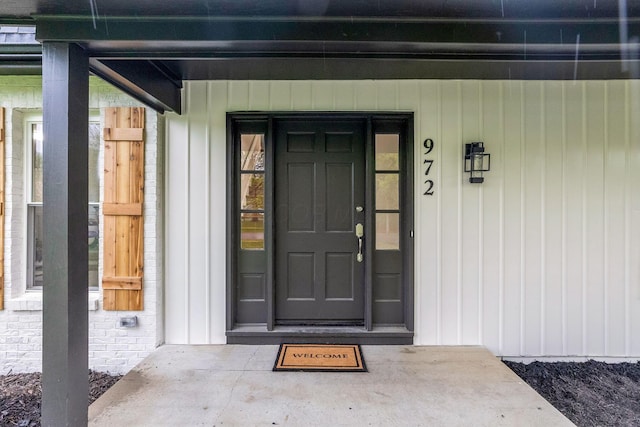 view of doorway to property