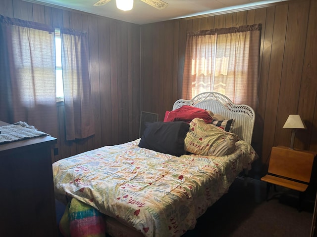 5398 Marietta Rd SE, New Lexington, OH 43764 - bedroom featuring wood walls