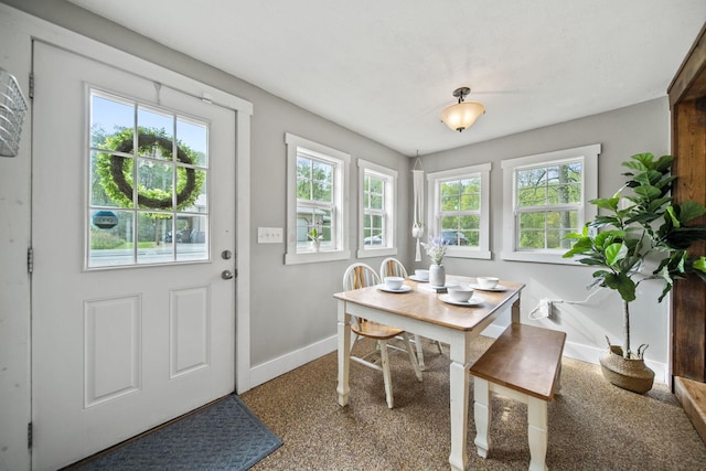 dining area with baseboards