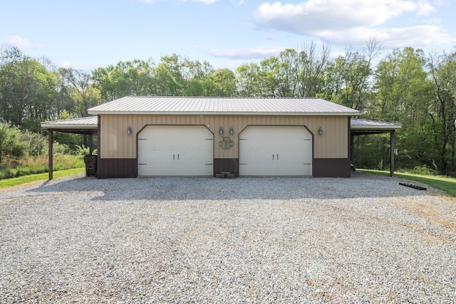 garage featuring a detached garage