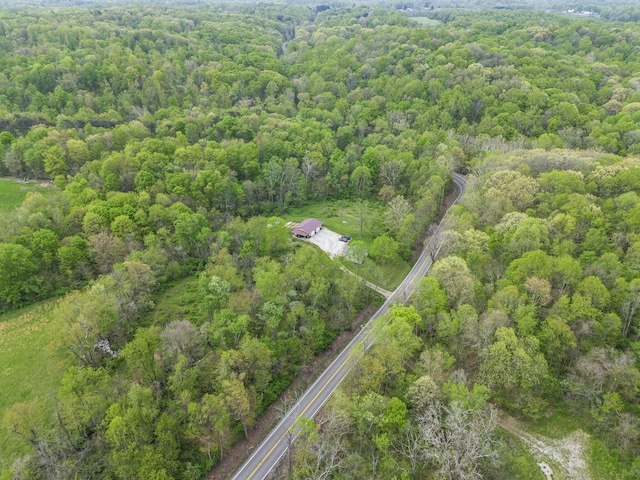 bird's eye view with a forest view