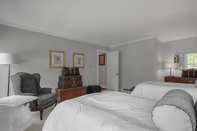 bedroom featuring ornamental molding