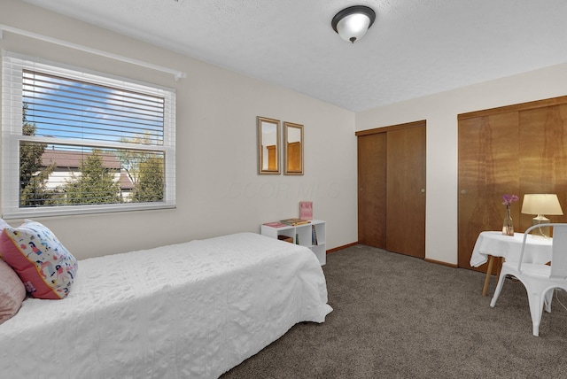 7567 Simmswood Ct, Dublin, OH 43016 - carpeted bedroom with baseboards and two closets