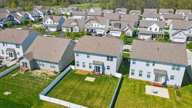 aerial view featuring a residential view