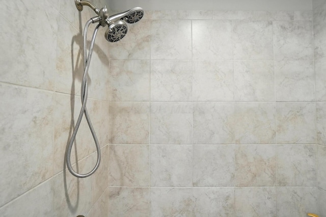 room details with tiled shower