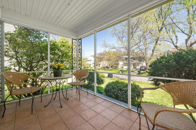 view of sunroom