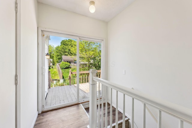 3186 Bowdoin Cir, Columbus, OH 43204 - stairway featuring wood finished floors