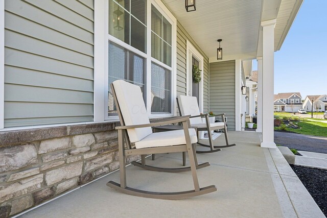 view of patio with covered porch