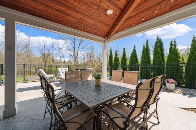 8153 Lilium Way, Plain City, OH 43064 - view of patio featuring outdoor dining space and fence