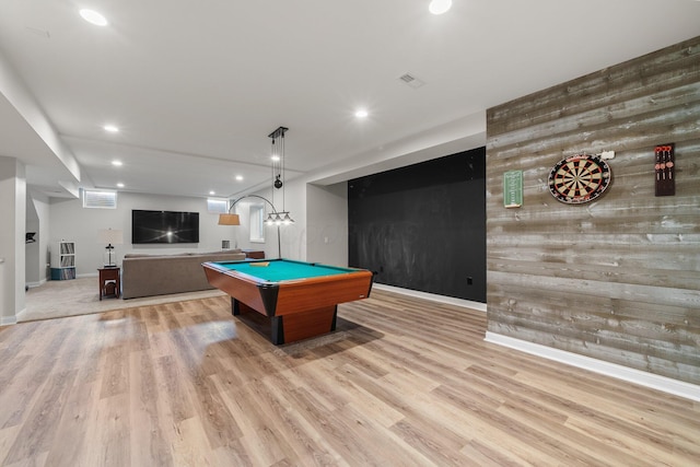 8153 Lilium Way, Plain City, OH 43064 - game room featuring recessed lighting, wood finished floors, and baseboards