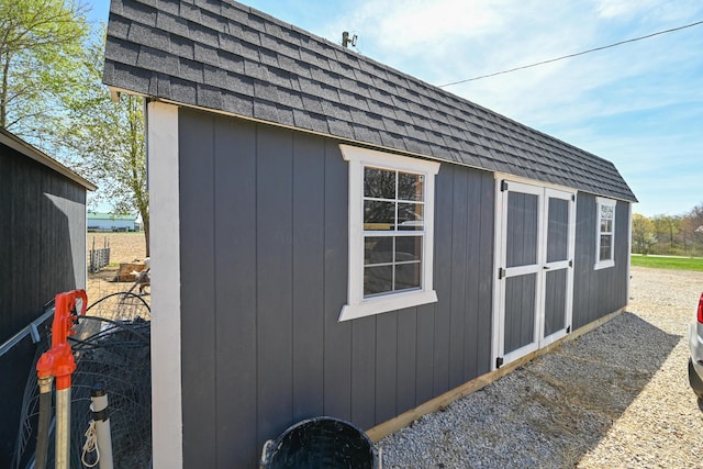 view of shed