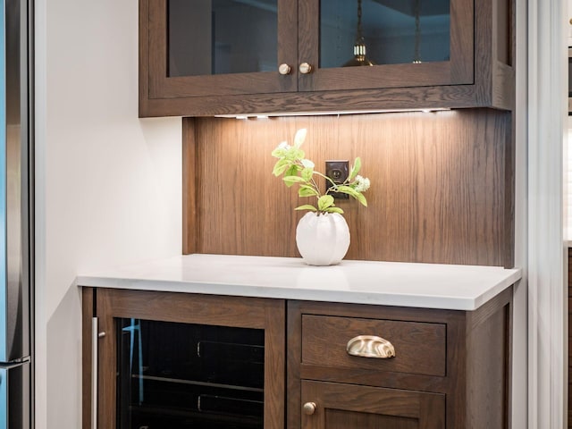 detailed view of wine cooler