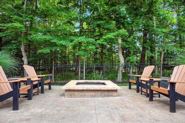 298 Long Branch Run, Delaware, OH 43015 - view of patio with an outdoor fire pit