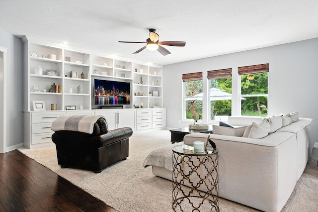 298 Long Branch Run, Delaware, OH 43015 - living room featuring ceiling fan and light wood finished floors
