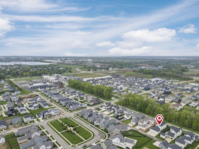 5519 Evans Farm Dr, Lewis Center, OH 43035 - aerial view with a water view and a residential view