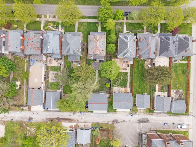 bird's eye view with a residential view