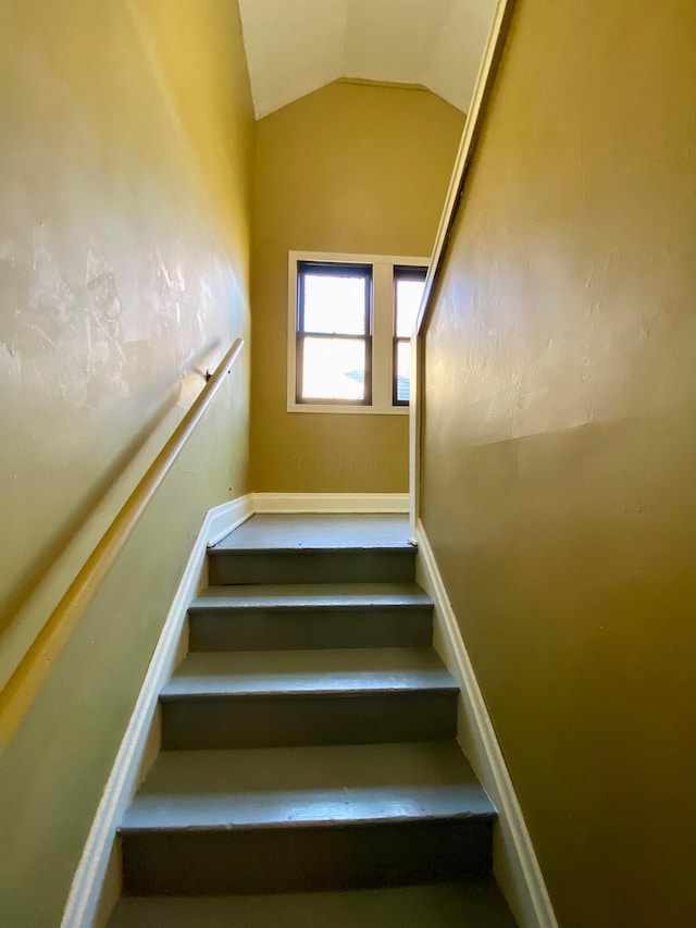 110 N Ogden Ave, Columbus, OH 43204 - stairs with lofted ceiling