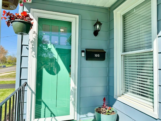view of doorway to property