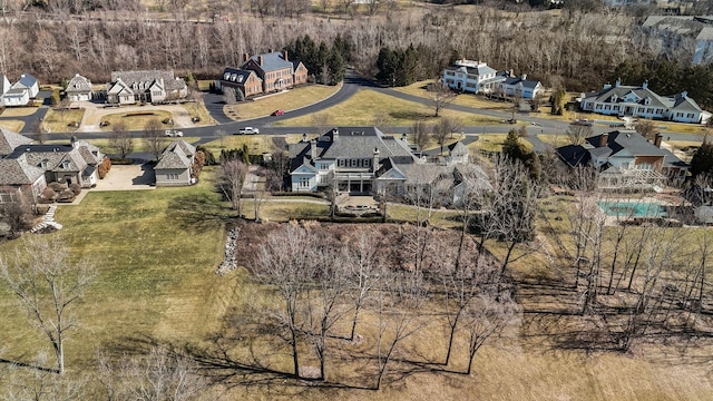 drone / aerial view with a residential view
