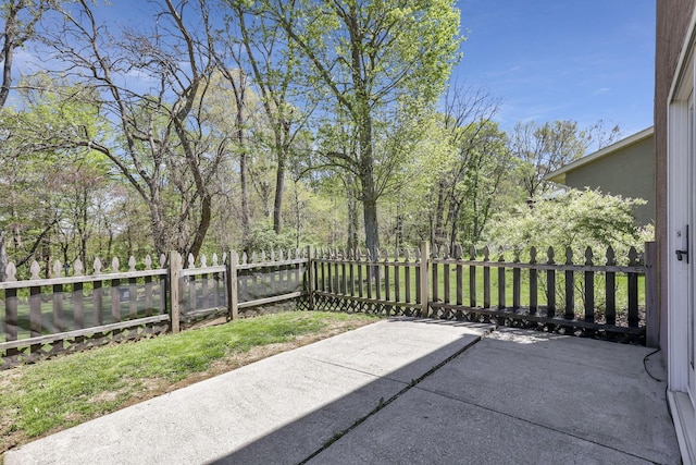 view of patio / terrace featuring fence private yard