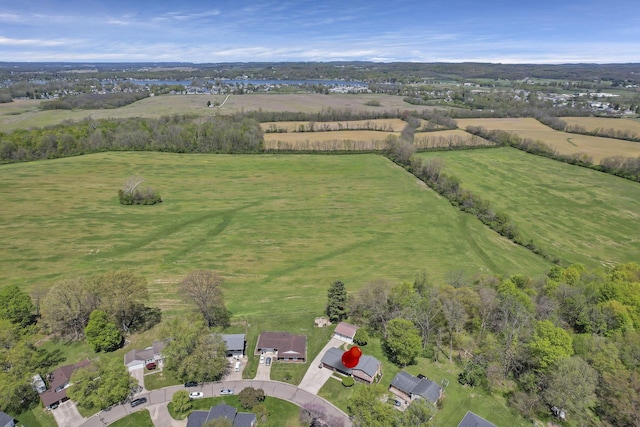 drone / aerial view featuring a rural view