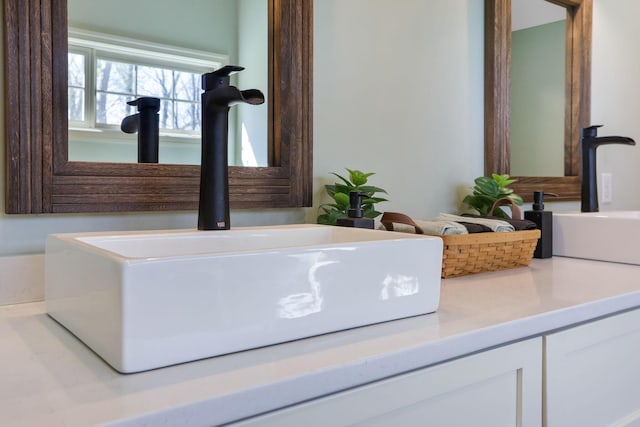 interior details with vanity
