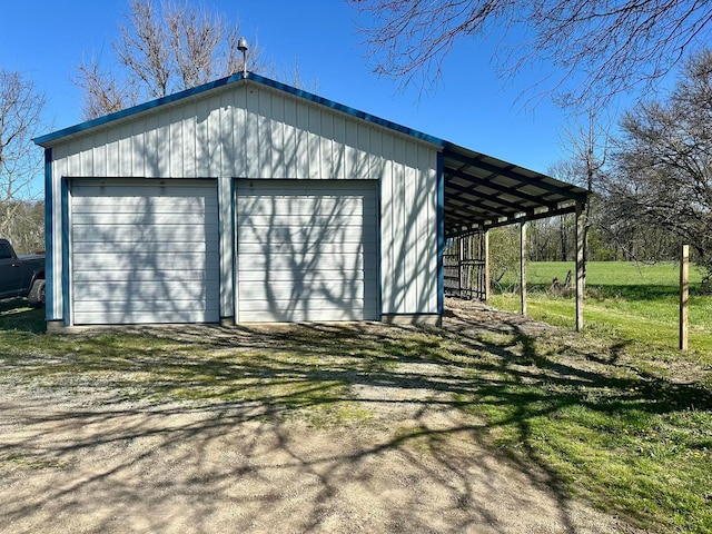 garage featuring a detached garage