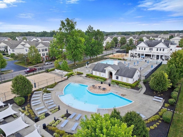3857 Dowitcher Ln, Columbus, OH 43230 - aerial view of residential area featuring a pool area