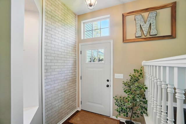 5694 Danmar Dr, Canal Winchester, OH 43110 - doorway with brick wall