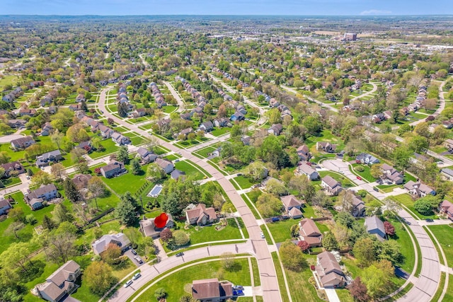 birds eye view of property featuring a residential view