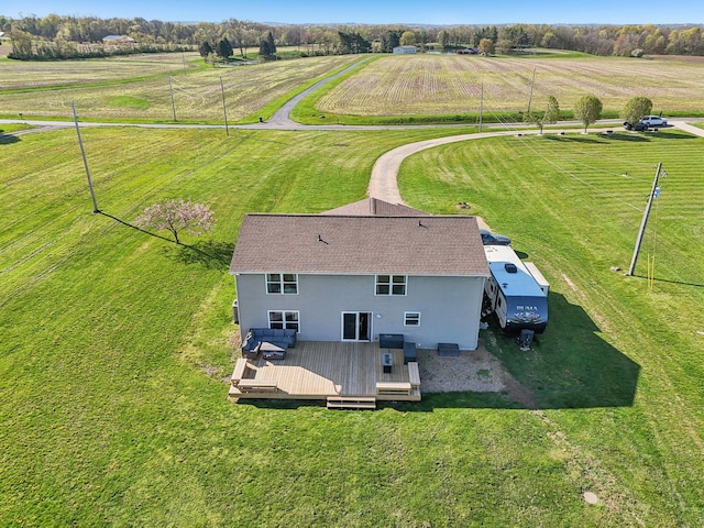 drone / aerial view featuring a rural view