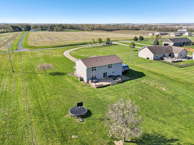 bird's eye view featuring a rural view