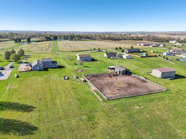 drone / aerial view featuring a rural view