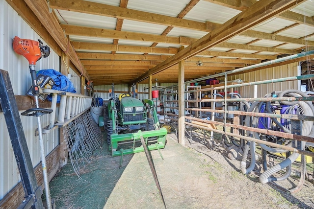 storage area featuring an exterior structure