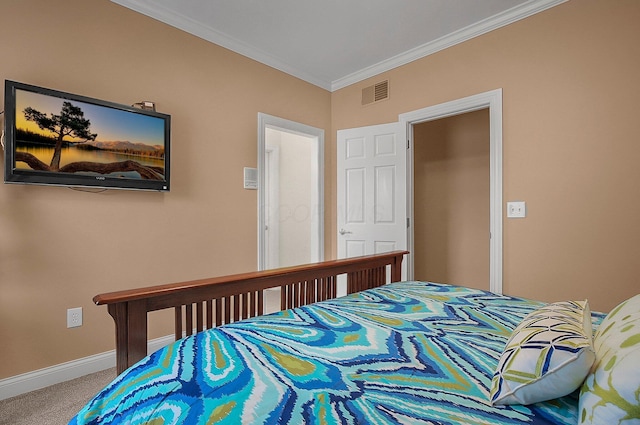 2443 Shepherd Ct, Powell, OH 43065 - bedroom with carpet, ornamental molding, and baseboards